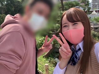 Gorgeous Japanese chubby girl cums hard on classmate's dick