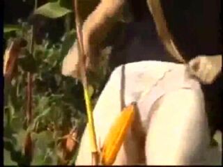 Luscious farmer's Jap wife plays with her pussy in a cornfield. Jav , Flasher Outdoor